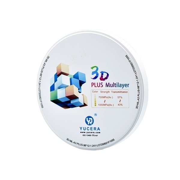 Yucera Multilayer Zirconia Blocks 3D Pro - Durable and Aesthetic Dental Ceramic
