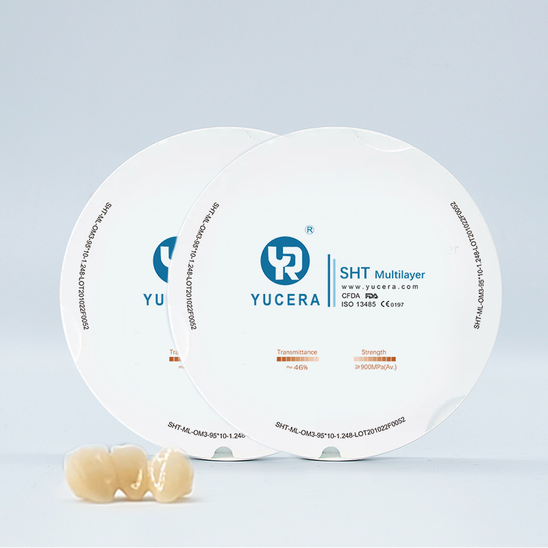YUCERA SHT Multilayer Zirconia Block Zircone Dentaire ml 1200 Mpa  Zirconia Blanks