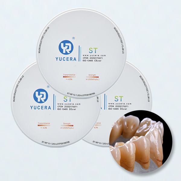 Yucera Zirconia Blocks , ST Sintering Zirconia Blocks CE Approved Dental Zirconia Crucible