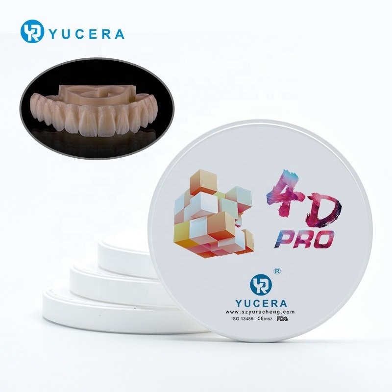 Disco de zirconia Yucera High Translucent 98mm para corona y puente dental con 1200MPa de resistencia, grado de laboratorio