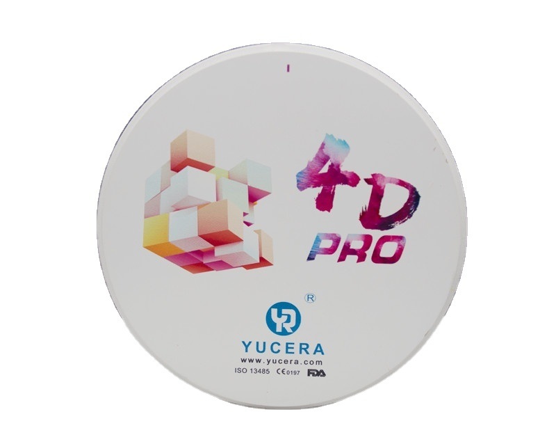 4D ML-zirconium YUCERA Cad Cam Disc Dental Lab Translucency 57% Dental Materials CAD/CAM Blank Acrylic Discs Denture Prosthetics