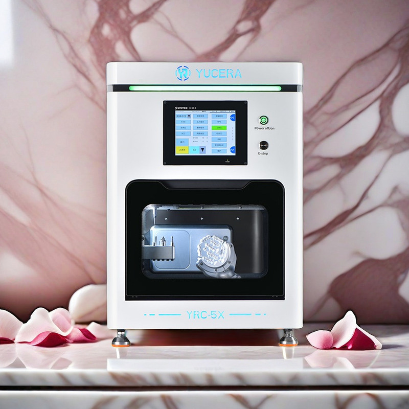 Yucera Nueva Máquina de Fresado Dental de 5 Ejes Recién Lanzada, Equipo de Laboratorio en Seco con Leva Universal de 5 Ejes, Maquinaria de Zirconia en Metal de Acero