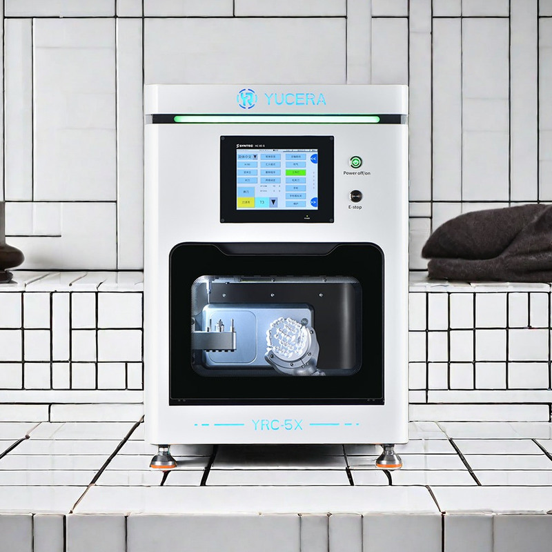 Máquinas de fresado dental CNC de 5 ejes de alta eficiencia YR para zirconia, equipos de laboratorio CAD CAM para coronas, puentes y accesorios de terapia oral