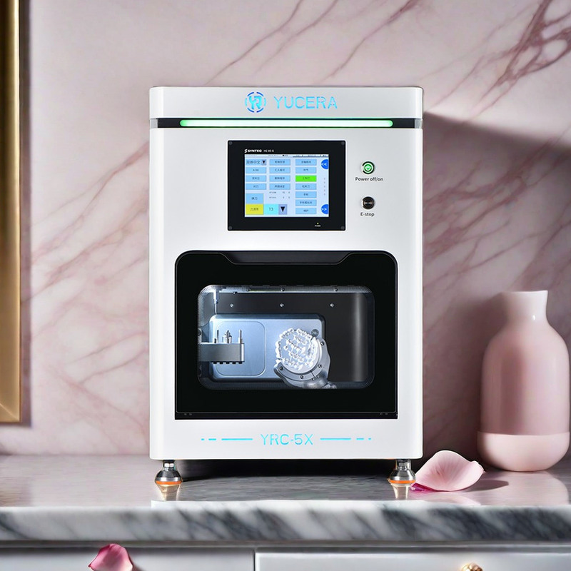 Equipo de laboratorio dental compacto Yucera, máquina de fresado CAD/CAM de 5 ejes para la producción de coronas y puentes pequeños
