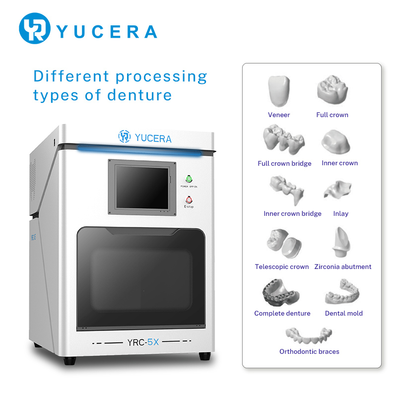 Yucera Newly Dental Lab Equipment Cad Cam Metal Accessories Dental Milling Machine
