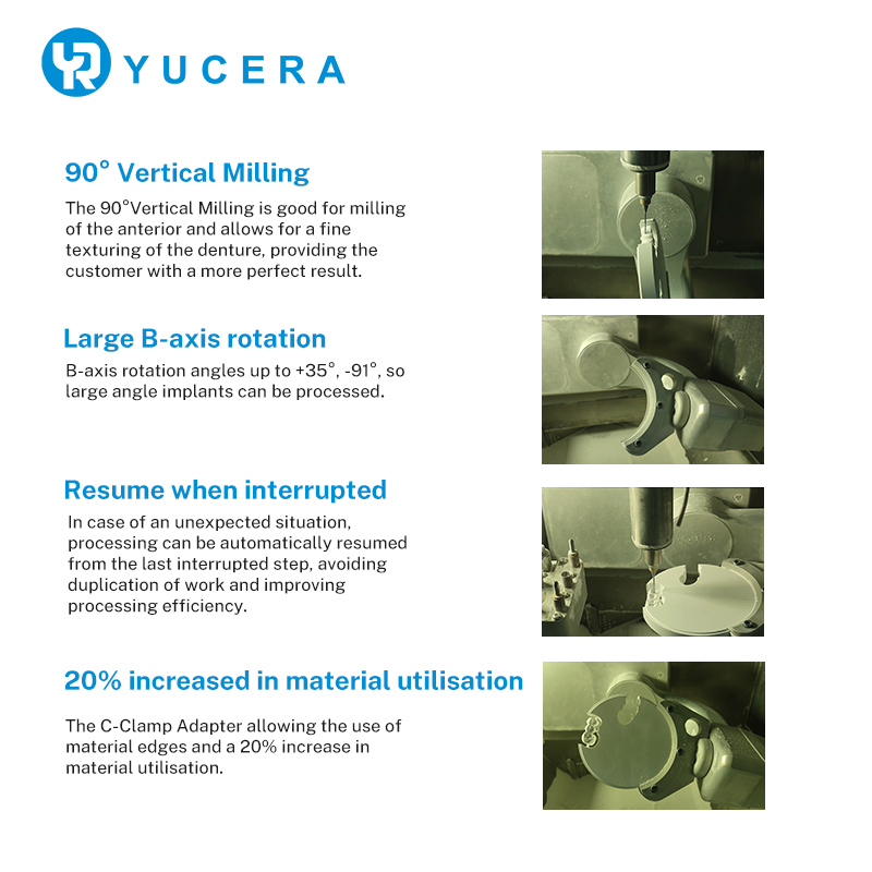 YRC-5X  -5 Axis YUCERA  Hot CADCAM Dental Zirconia Cad Cam Dental Milling Machine With Dental Lab Dental Milling Machine