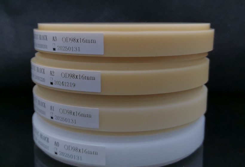 Yucera Pmma Multicapa 98mm Productos de Materiales Dentales CAD CAM Disco de Pmma