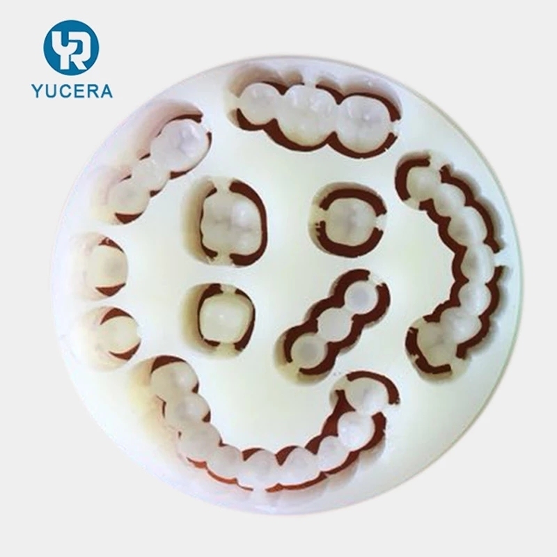 Bloques de PMMA Dental Yucera 98*22mm  CADCAM Multicapa PMMA Disco Rosa