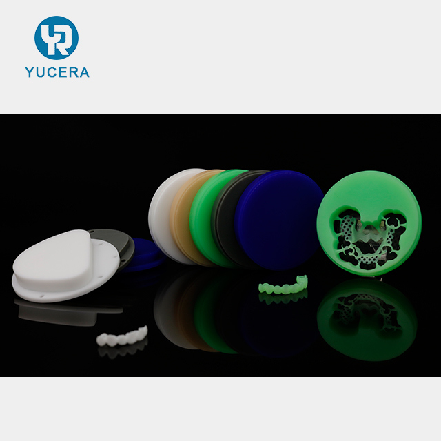 Bloques de PMMA Dental Yucera 98*22mm  CADCAM Multicapa PMMA Disco Rosa