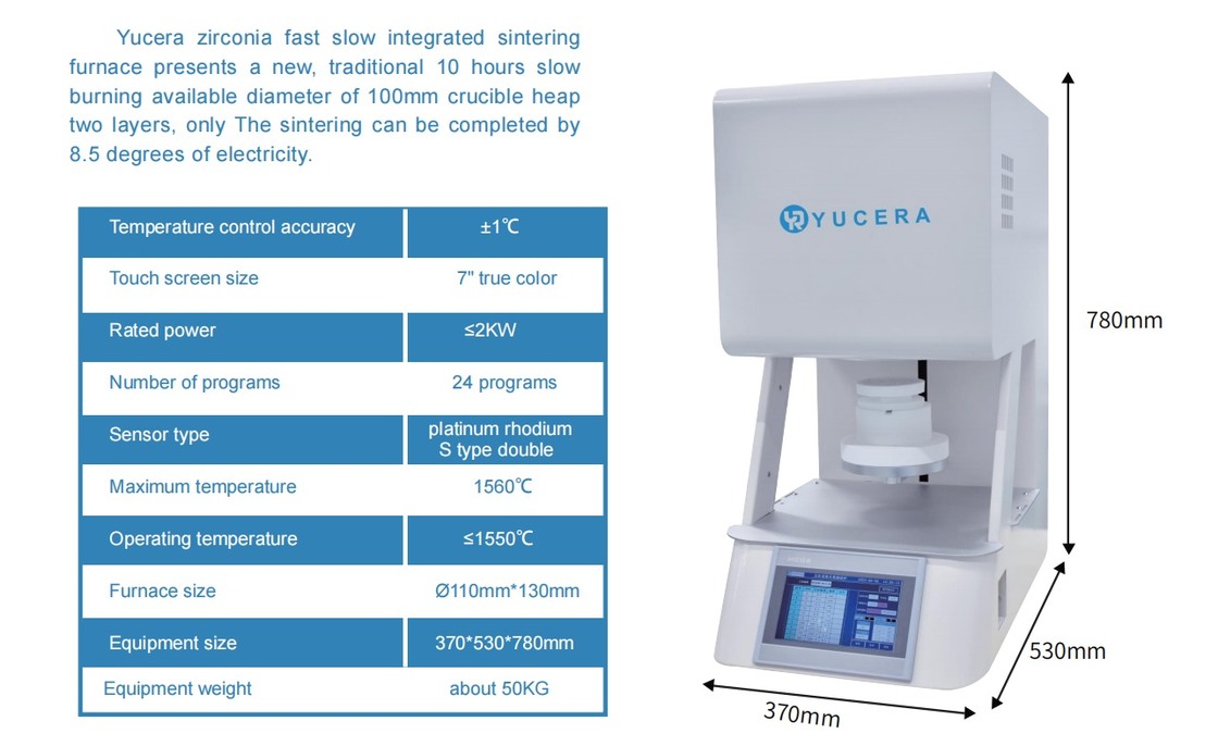 Yucera F10+ Dental Laboratory Oven - Streamlining Dental Lab Processes for Optimal Results