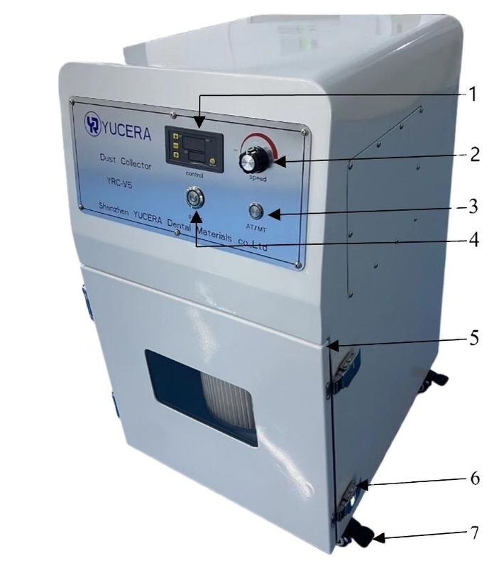 Aspiradora YUCERA YRC-V5, aspiradora dental portátil para máquina de fresado CNC dental para laboratorio dental