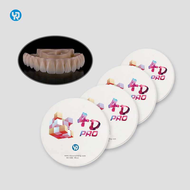 Bloques de zirconia YR 98mm Shade 4D Pro para prótesis dentales artificiales, fresado y sinterización dental