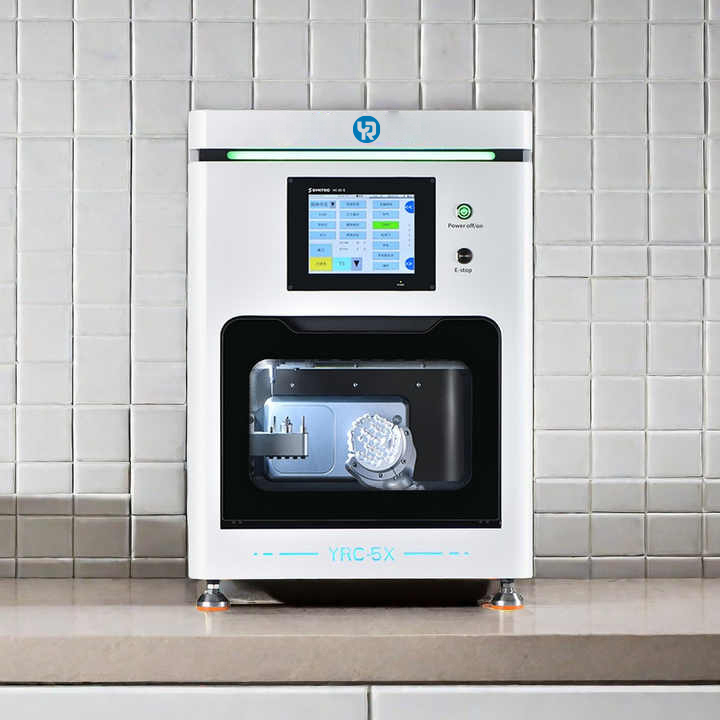 Máquinas de fresado y grabado de zirconia dental de alta eficiencia YR 5 ejes CNC CAD CAM para coronas, puentes y equipos de laboratorio