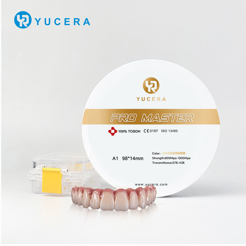 Discos de zirconia color A1/A2/A3 Yucera Pro Master para tinción cerámica de laboratorio dental