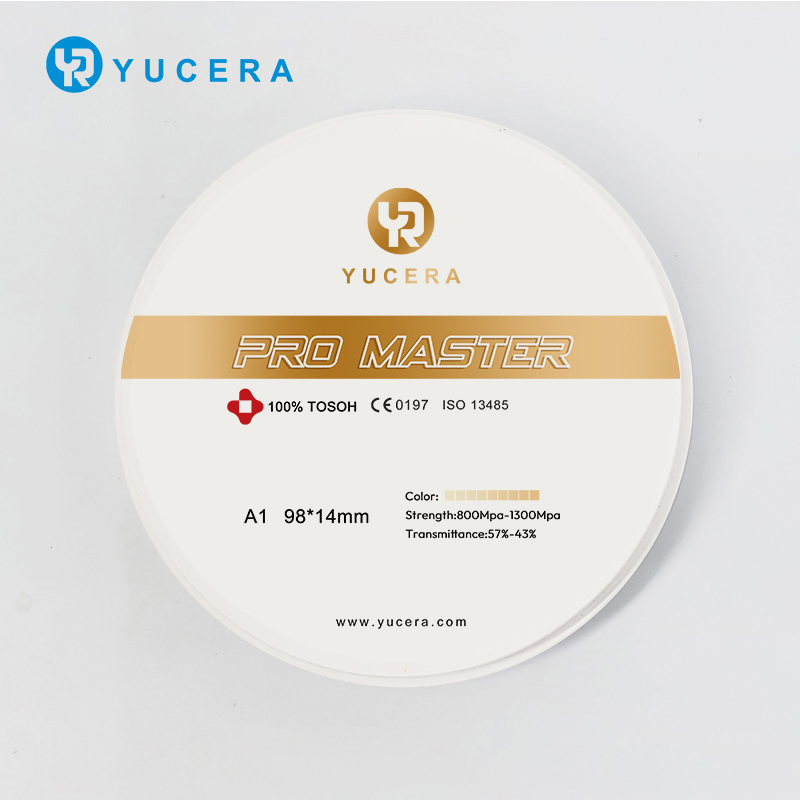 Discos de zirconia color A1/A2/A3 Yucera Pro Master para tinción cerámica de laboratorio dental