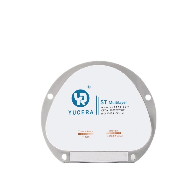 Bloques de Zirconia Multicapa Yucera ST - Solución de Alto Rendimiento para Aplicaciones Dentales CAD/CAM