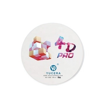 Bloque de zirconia dental YUCERA 4D Pro (1200MPa/43-57% Trans.) | Tecnología biomimética de 6 capas