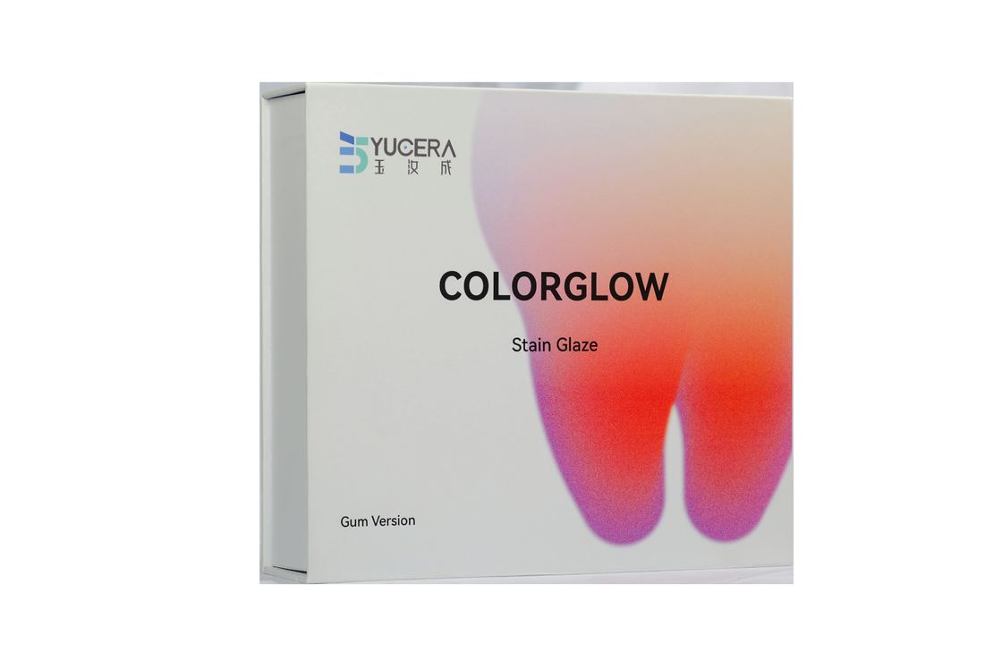 Kit de tinción y glaseado de cerámica de zirconia Yucera de 18 colores Natural Glow para creaciones de laboratorio dental