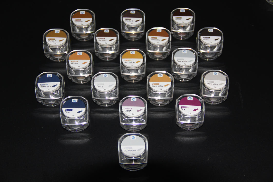 Kit de tinción y glaseado de cerámica de zirconia Yucera de 18 colores Natural Glow para creaciones de laboratorio dental