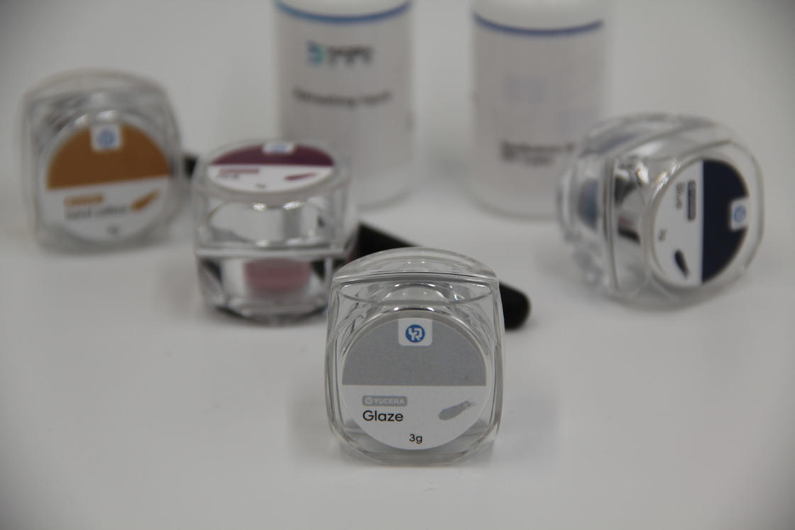 Kit de tinción y glaseado de cerámica de zirconia Yucera de 18 colores Natural Glow para creaciones de laboratorio dental