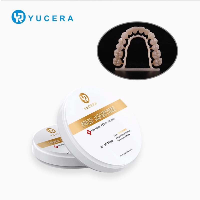 Bloques de zirconia Yucera Pro Master A1/A2/A3 Color - Excelente coincidencia de color para odontología estética