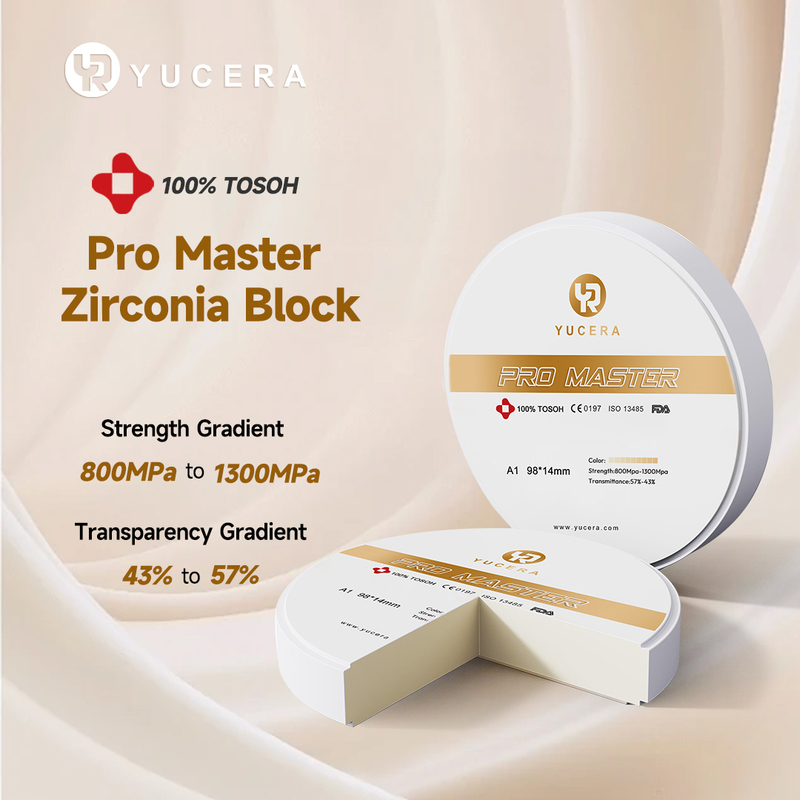 Bloques de cerámica de zirconia Yucera Pro Master - Perfectos para restauraciones dentales CAD/CAM