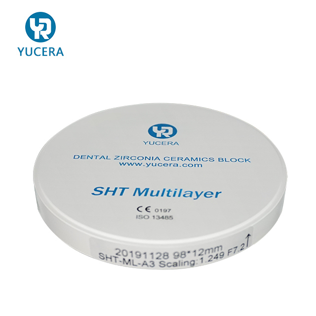 YUCERA SHT Zirconia  46% Translucency for Lifelike Veneers & Crowns | 98mm Disc