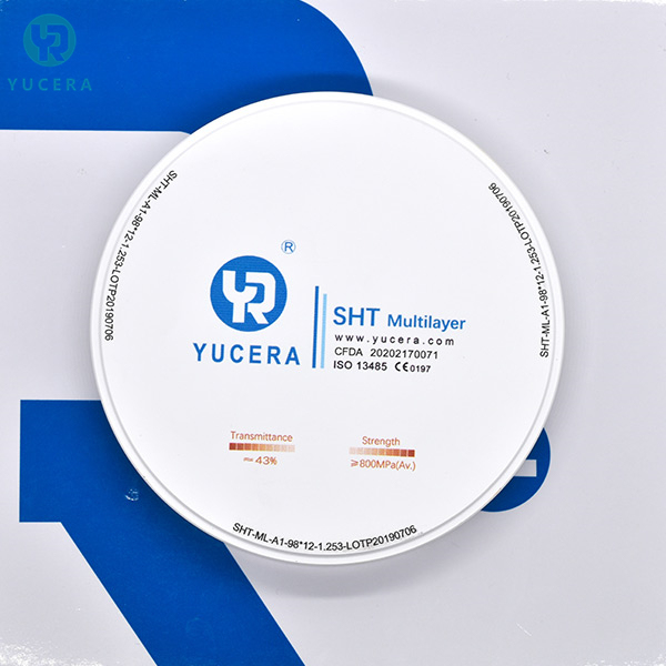 YUCERA SHT Zirconia  46% Translucency for Lifelike Veneers & Crowns | 98mm Disc