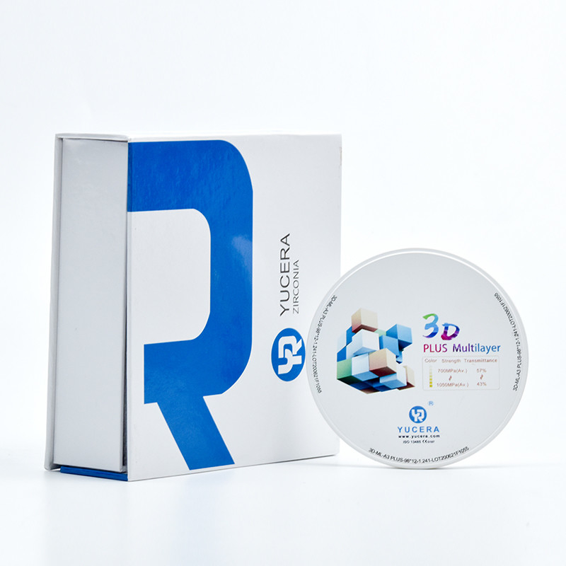 3D más bloques coloreados uno mismo de múltiples capas de la circona de la leva del bloque 1200HV cad de la circona